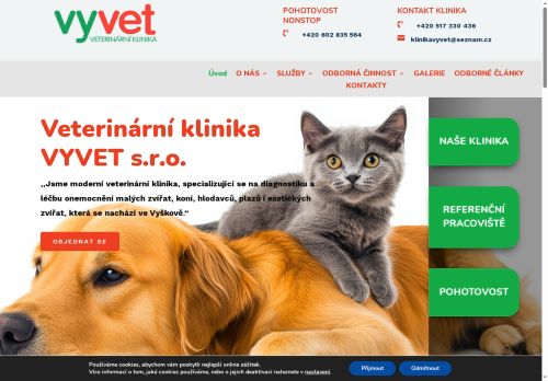 Zobrazit webové stránky Veterinární ordinace vyvet - MVDr. Ivo Hylák
