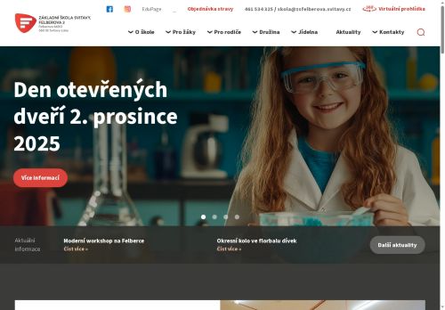 Webové stránky Základní škola Svitavy, Felberova 2, Svitavy