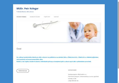 Zobrazit webové stránky Praktický lékař pro děti a dorost - MUDr. Petr Kolegar