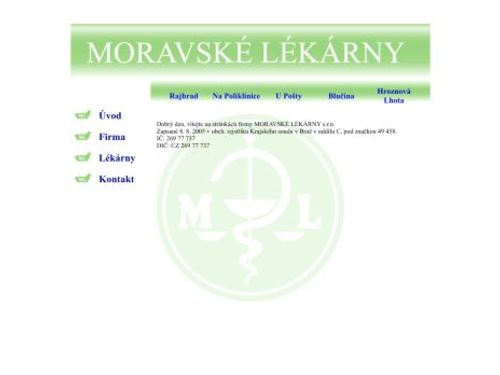 Moravské lékárny, výdejna Blučina