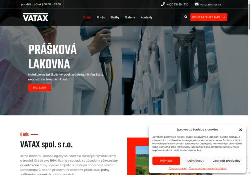Webové stránky VATAX spol. s r.o., Kyjov