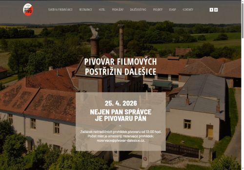 Zobrazit webové stránky Pivovar filmových Postřižin Dalešice
