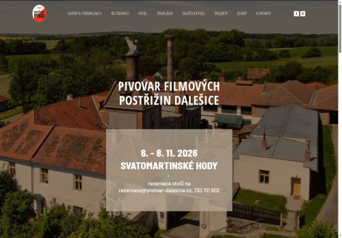 Zobrazit webové stránky Pivovar filmových Postřižin Dalešice