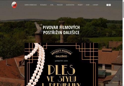 Zobrazit webové stránky Pivovar filmových Postřižin Dalešice