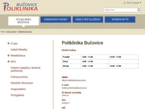 Rehabilitace - MUDr. Zdena Tučová