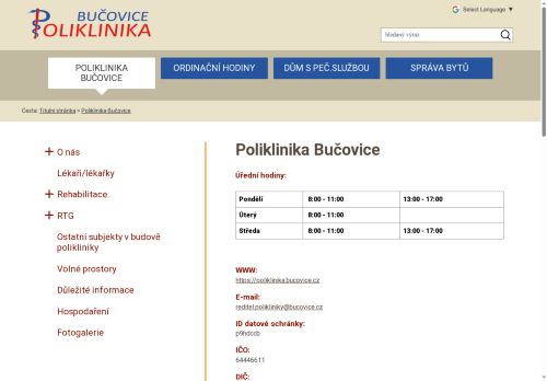 Zobrazit webové stránky Rehabilitace - MUDr. Zdena Tučová
