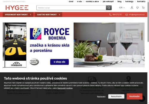 Webové stránky Anglo česká s.r.o., Jindřichův Hradec