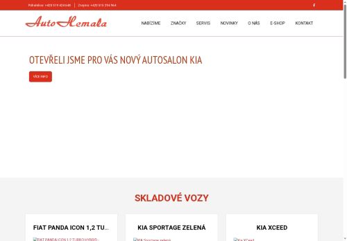 Zobrazit webové stránky Auto Hemala