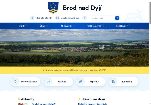 Zobrazit webové stránky Obecní úřad Brod nad Dyjí