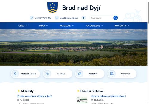 Zobrazit webové stránky Obecní úřad Brod nad Dyjí