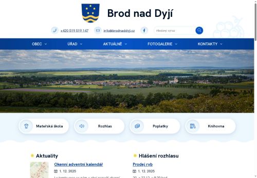 Zobrazit webové stránky Obecní úřad Brod nad Dyjí
