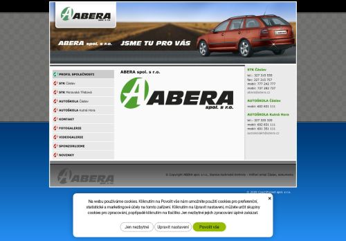 ABERA spol. s r.o. nabízí práci na pozici Kontrolní technik STK a SME v obci Čáslav