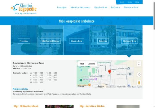 Zobrazit webové stránky Logopedie - MUDr. Kamila Finkesová