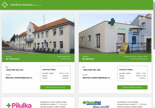 Zobrazit webové stránky Lékárna Slavkov