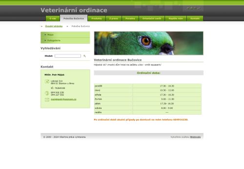 Zobrazit webové stránky Veterinární ordinace - MVDr. Petr Májek