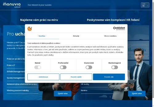 Webové stránky Manuvia DreamJob s.r.o., Hodonín