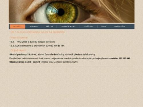 MUDr. Barbora Holubcová – oční lékař