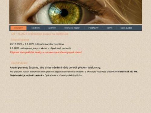 MUDr. Barbora Holubcová – oční lékař