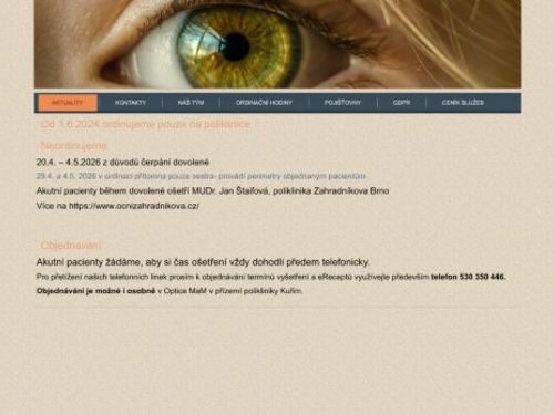 MUDr. Barbora Holubcová – oční lékař
