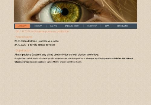 Zobrazit webové stránky MUDr. Barbora Holubcová – oční lékař