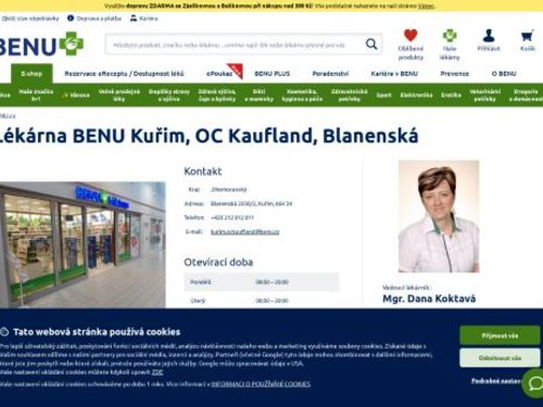 Lékárna Benu Kuřim, OC Kaufland