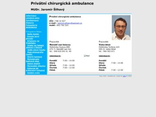 Chirurgická ambulance - MUDr. Jaromír Šilhavý