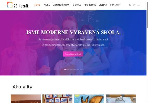 Webové stránky Základní škola Veselí nad Moravou, Hutník 1456, okres Hodonín, příspěvková organizace, Veselí nad Moravou