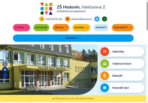 Zobrazit webové stránky Základní škola Hodonín, Vančurova 2