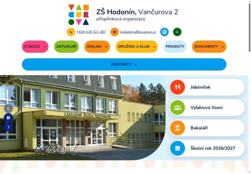 Zobrazit webové stránky Základní škola Hodonín, Vančurova 2