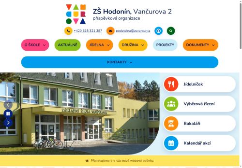 Zobrazit webové stránky Základní škola Hodonín, Vančurova 2