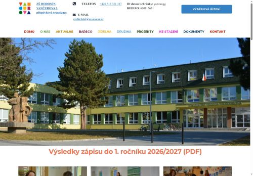 Zobrazit webové stránky Základní škola Hodonín, Vančurova 2