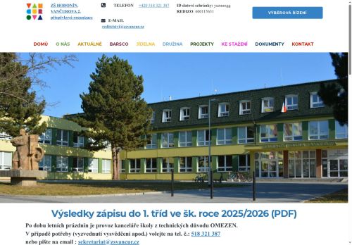 Zobrazit webové stránky Základní škola Hodonín, Vančurova 2