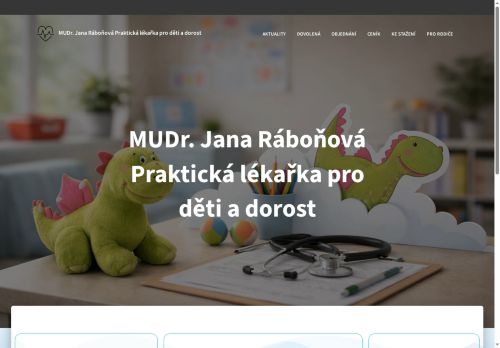 Zobrazit webové stránky Praktický lékař pro děti a dorost - MUDr. Jana Ráboňová