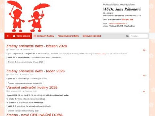 Praktický lékař pro děti a dorost - MUDr. Jana Ráboňová