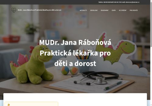 Zobrazit webové stránky Praktický lékař pro děti a dorost - MUDr. Jana Ráboňová