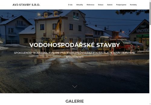 Webové stránky AVJ-STAVBY s.r.o., Svitavy