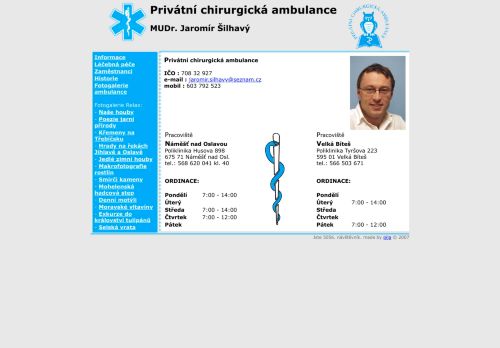 Zobrazit webové stránky Chirurgická ambulance - MUDr. Jaromír Šilhavý