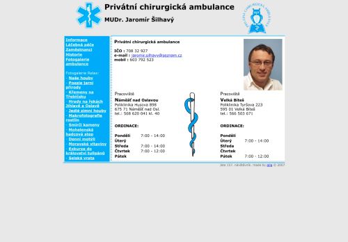 Zobrazit webové stránky Chirurgická ambulance - MUDr. Jaromír Šilhavý
