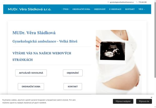 Zobrazit webové stránky Gynekologie - MUDr. Věra Sládková