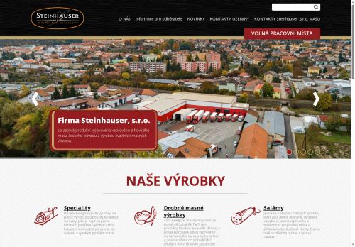 Webové stránky Steinhauser, s.r.o., Skalice nad Svitavou