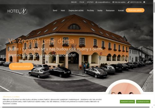 Webové stránky CANTARE s.r.o., Znojmo