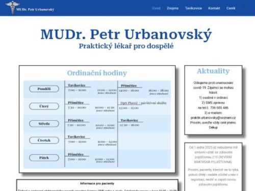Praktický lékař - MUDr. Petr Urbanovský