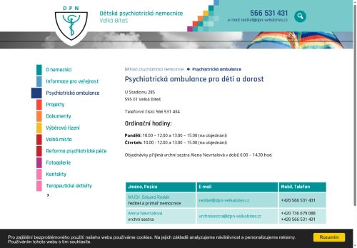 Zobrazit webové stránky Psychiatrická ambulance pro děti a dorost - Dětská psychiatrická nemocnice