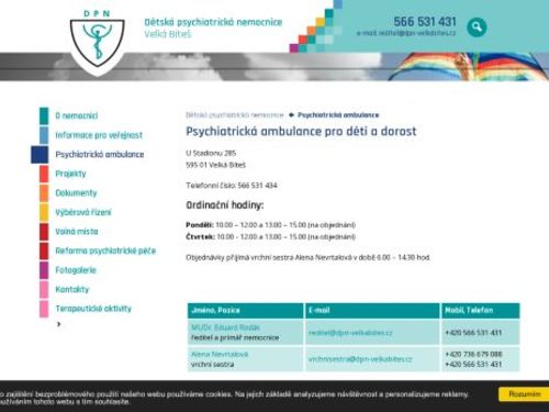 Psychiatrická ambulance pro děti a dorost - Dětská psychiatrická nemocnice