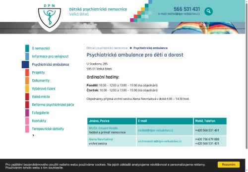 Zobrazit webové stránky Psychiatrická ambulance pro děti a dorost - Dětská psychiatrická nemocnice