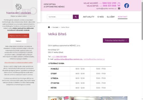 Zobrazit webové stránky Oční optik - Otto Němec