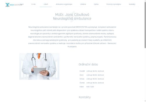 Zobrazit webové stránky Neurologická ambulance - MUDr. Jana Cibulková
