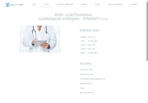 Zobrazit webové stránky Gynekologická ambulance - MUDr. Hana Chvátalová