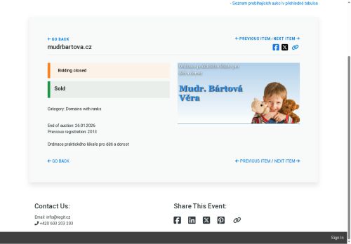 Zobrazit webové stránky Praktický lékař pro děti a dorost - MUDr. Věra Bártová