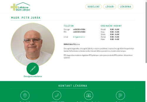 Zobrazit webové stránky Chirurgická ambulance - MUDr. Petr Jurák
